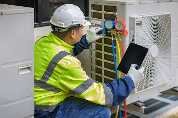 Professional Air Conditioning Repair technician working in Krum, TX